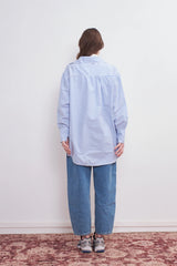 Gestreifte Boyfriend-Bluse aus Baumwolle