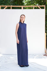 Ärmelloses Basic Maxikleid aus Baumwolle