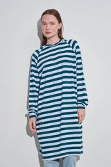 Streifen-Long-Tunika im Loose-Fit 100cm