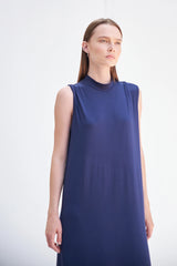 Ärmelloses Basic Maxikleid aus Baumwolle
