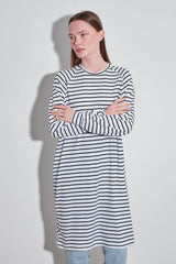Streifen-Long-Tunika im Loose-Fit 80 cm