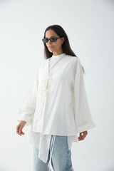 Fließender Kimono mit Bindebändern