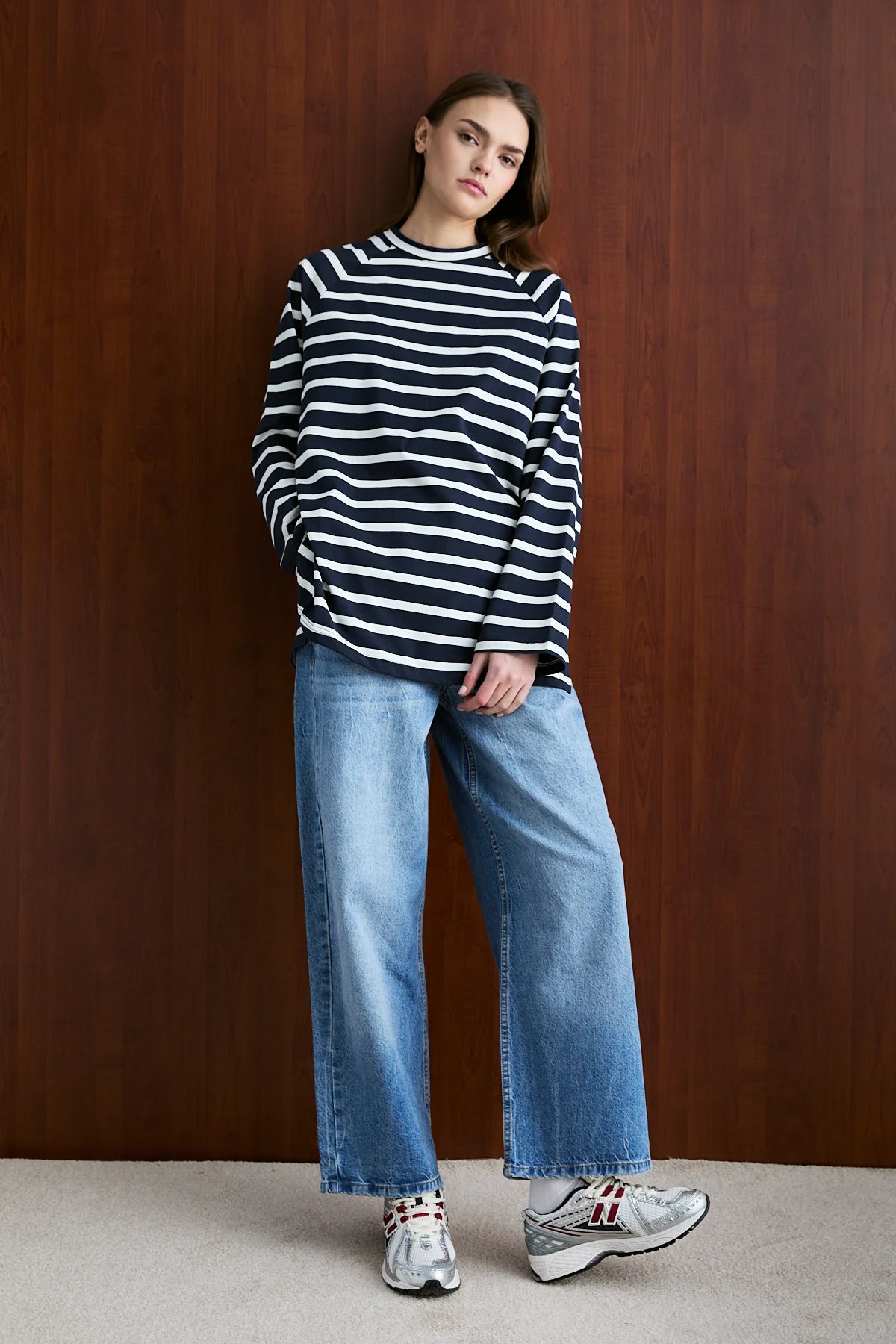 Basic-Sweatshirt mit Taillengürtel