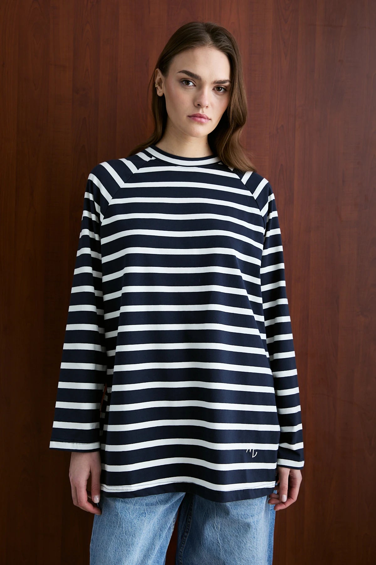 Basic-Sweatshirt mit Taillengürtel