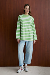 Basic-Sweatshirt mit Taillengürtel