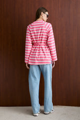 Basic-Sweatshirt mit Taillengürtel