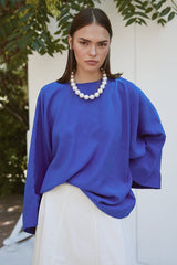 Bluse mit Fledermausärmeln