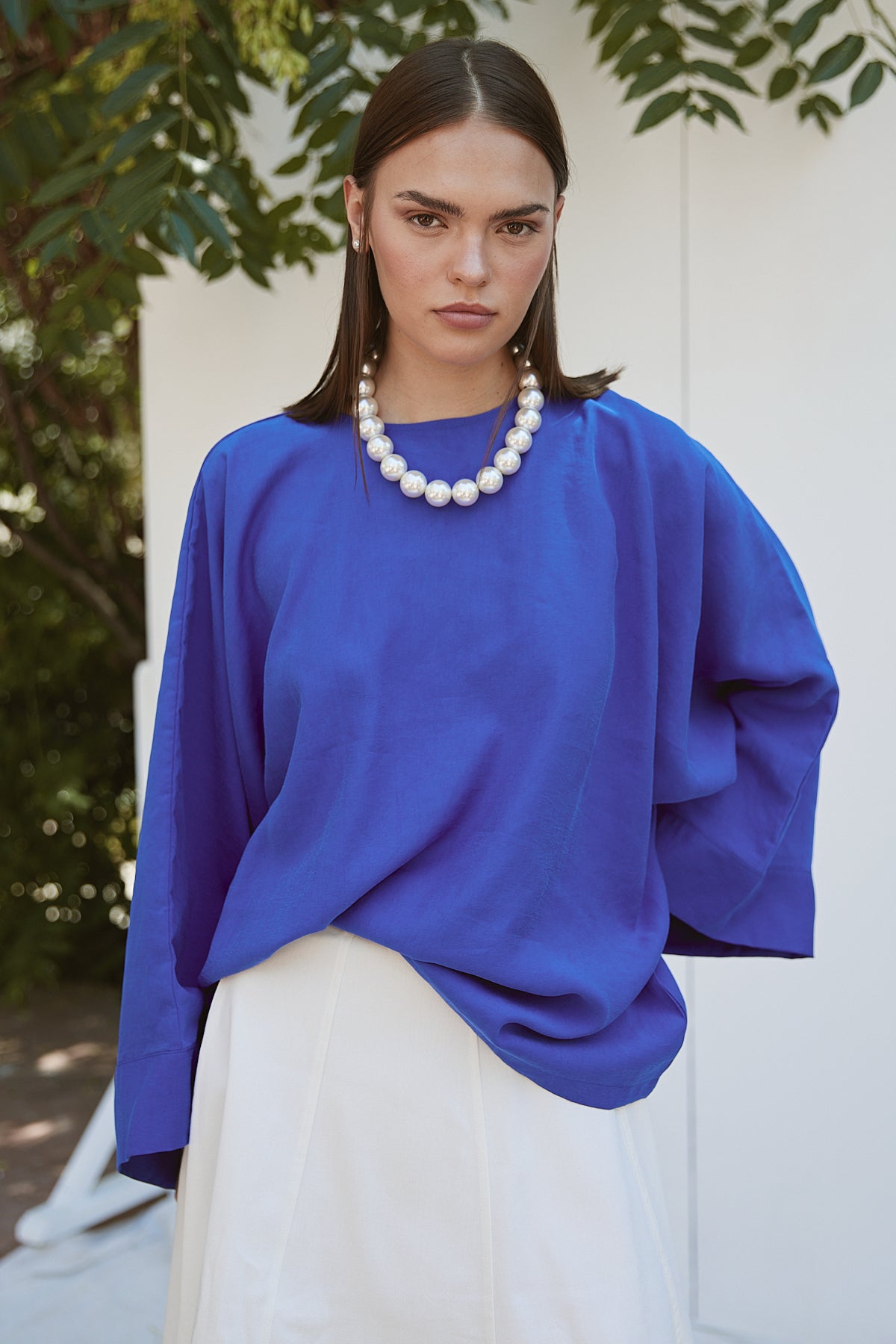 Bluse mit Fledermausärmeln