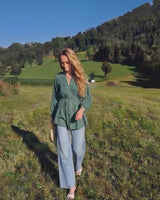 Voile-Bluse mit Biesen-Deko