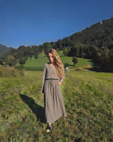 Tencel-Maxirock mit Taschen
