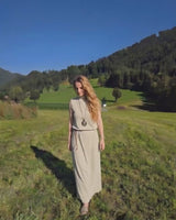 Ärmelloses Basic Maxikleid aus Baumwolle