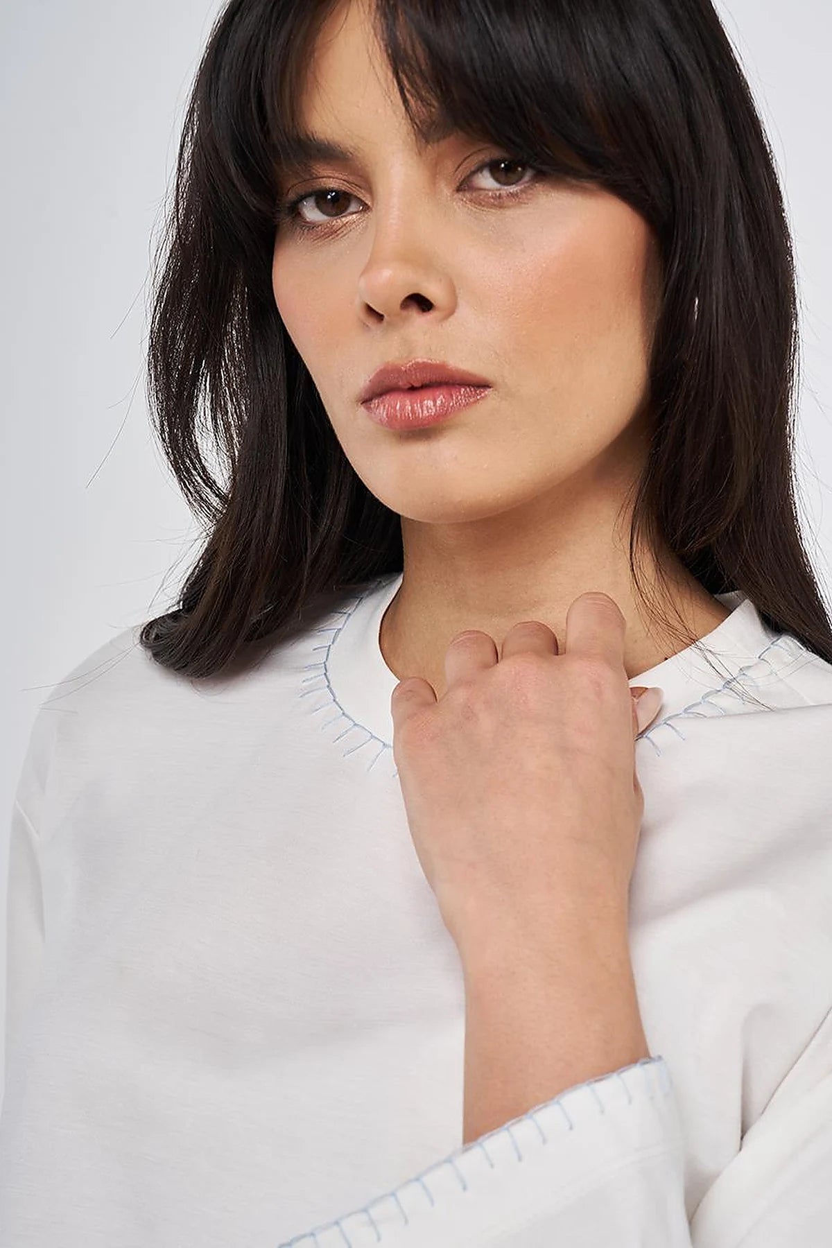 Sweatshirt mit Zierstich-Details