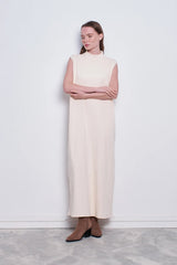 Ärmelloses Rippstrick-Maxikleid