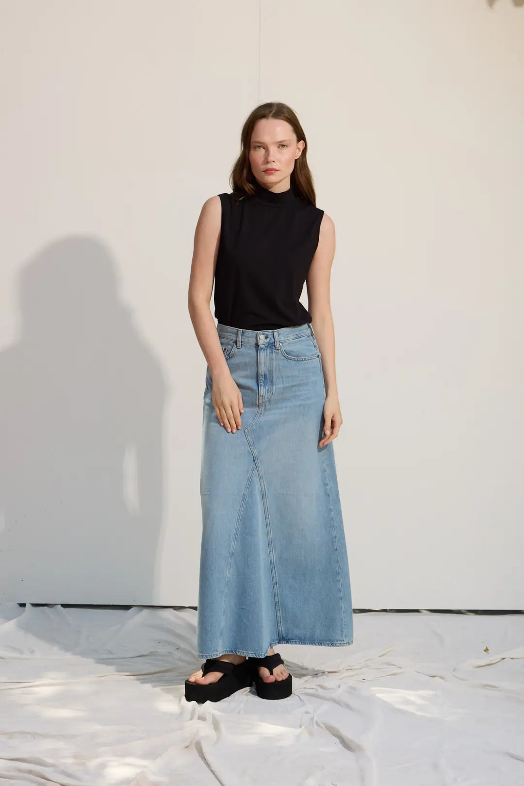 High-Neck Baumwoll-Top
