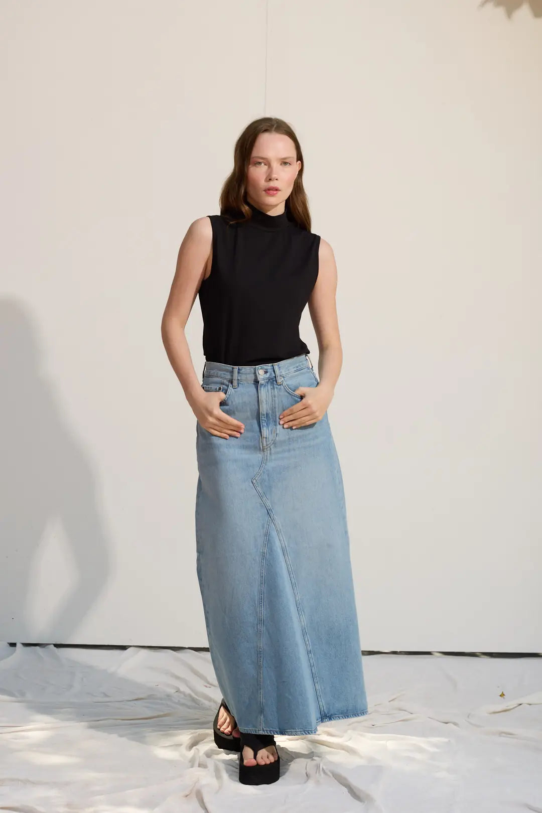 High-Neck Baumwoll-Top