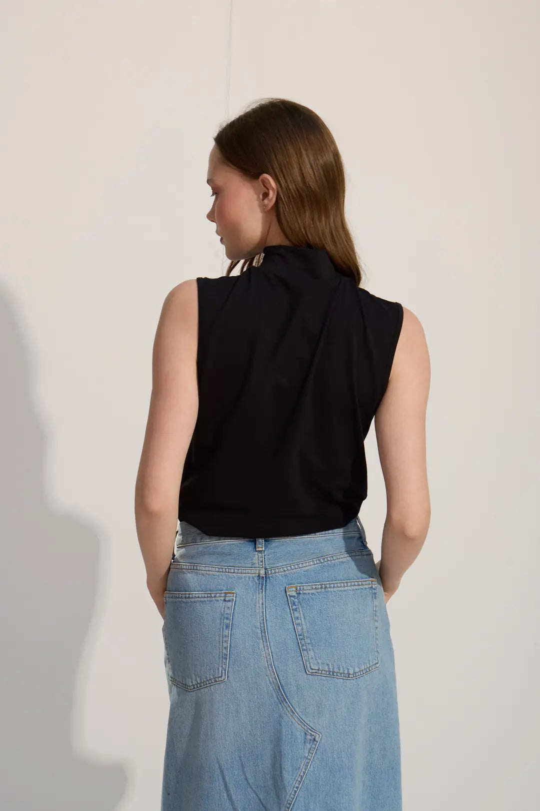 High-Neck Baumwoll-Top
