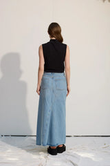 High-Neck Baumwoll-Top