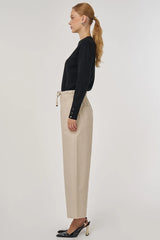 Casual Stoffhose im Relaxed Fit mit Kordelzug