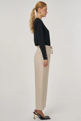 Casual Stoffhose im Relaxed Fit mit Kordelzug