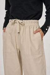 Casual Stoffhose im Relaxed Fit mit Kordelzug