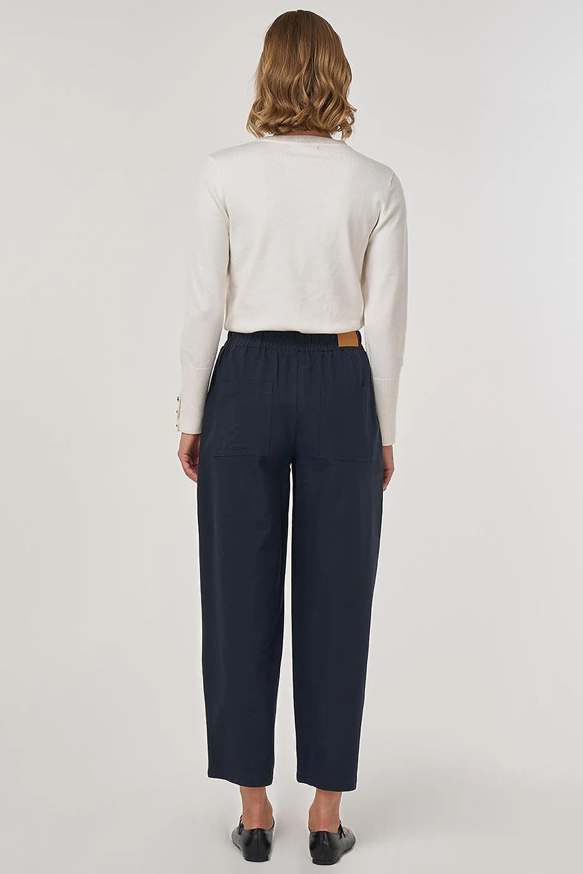 Casual Stoffhose im Relaxed Fit mit Kordelzug