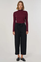 Casual Stoffhose im Relaxed Fit mit Kordelzug
