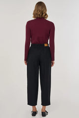 Casual Stoffhose im Relaxed Fit mit Kordelzug